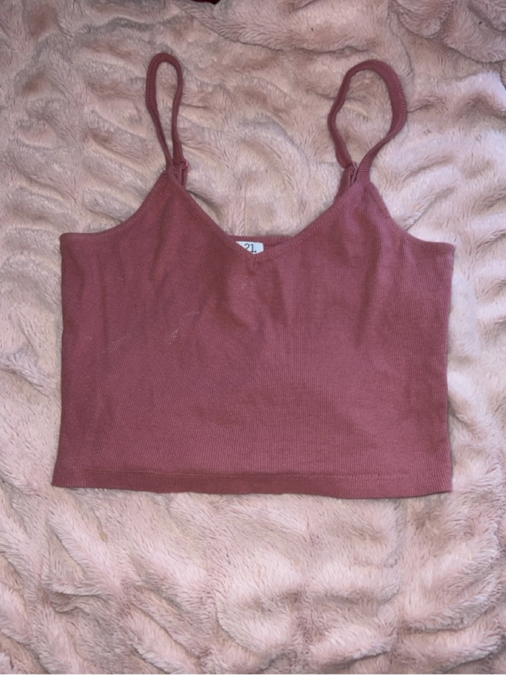 Rue21 Dusty Rose Ribbed Crop Cami